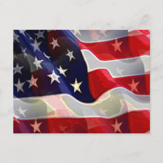 Cartão Postal Bandeira Americana