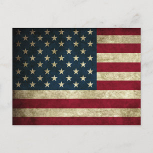 Cartão Postal Bandeira Americana