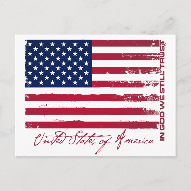 Cartão Postal Bandeira Americana (Frente)