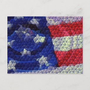 Cartão Postal Bandeira Americana