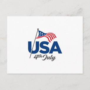 Cartão Postal Bandeira Americana