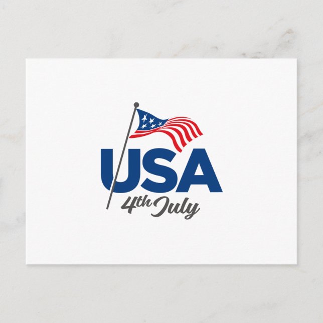 Cartão Postal Bandeira Americana (Frente)