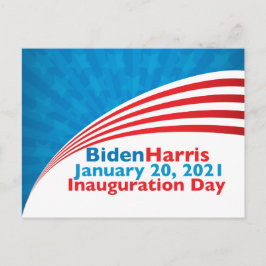 Cartão Postal Bandeira Americana do Dia de Inauguração de Biden 
