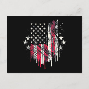 Cartão Postal Bandeira Americana Masculina EUA Bebê Bandeira Ame