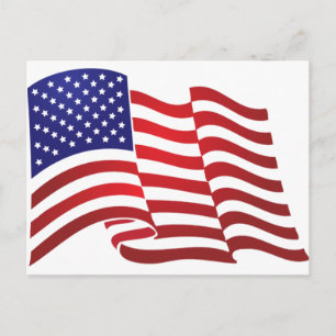 CARTÃO POSTAL BANDEIRA AMERICANA ONDULATING - BANDEIRA GRANDE DA