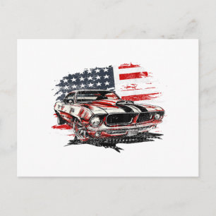 Cartão Postal Bandeira Americana Patriota