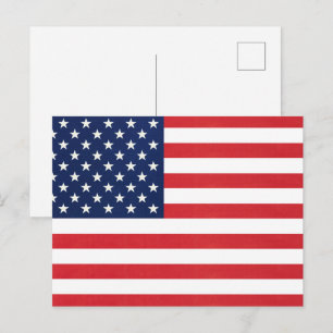 Cartão Postal Bandeira Americana Patriótica Personalizada