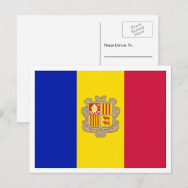 Cartão Postal Bandeira Andorrana, Bandeira de Andorra