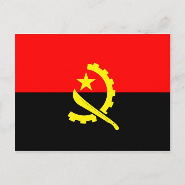 Cartão Postal Bandeira Angola (Frente)