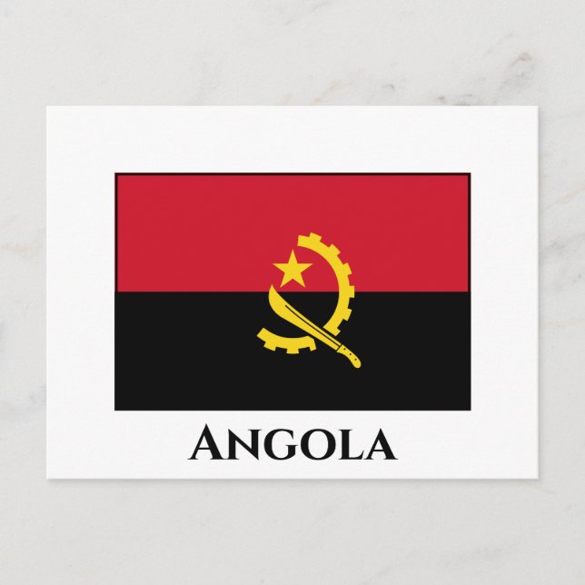 Cartão Postal Bandeira Angola (Frente)