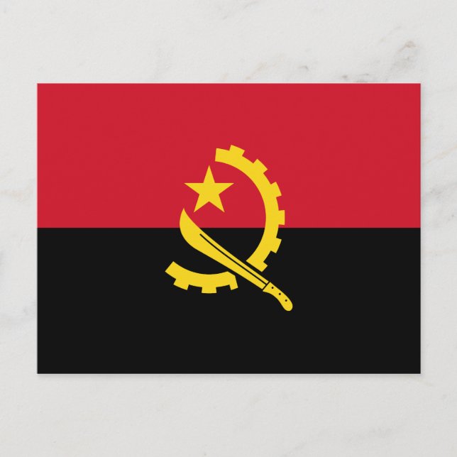 Cartão Postal Bandeira Angolana Patriótica (Frente)