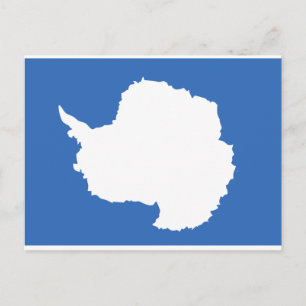 Cartão Postal Bandeira Antártica