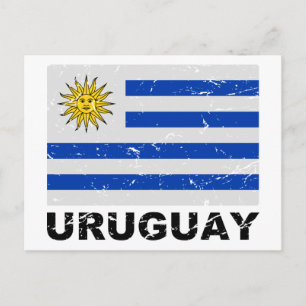 Cartão Postal Bandeira Antiga do Uruguai