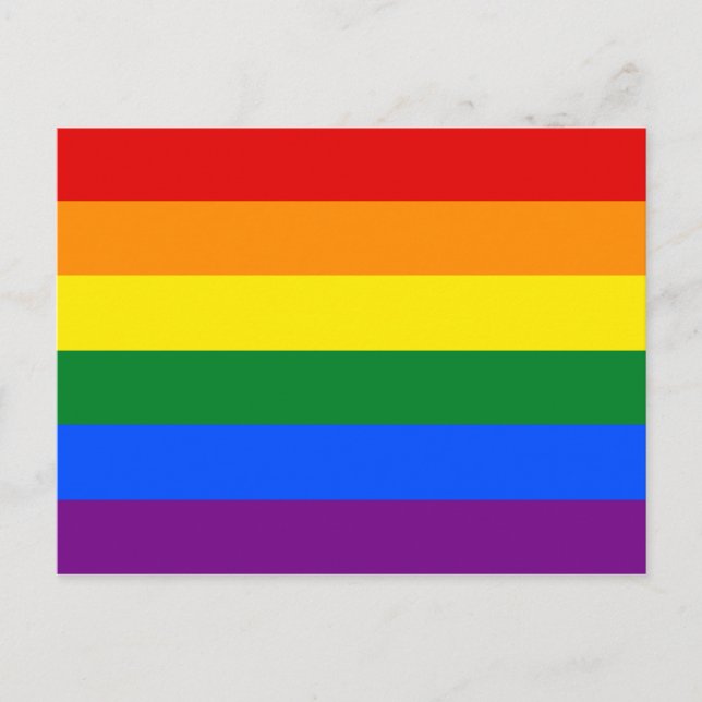 Cartão Postal Bandeira Arco-Íris LGBT (Frente)