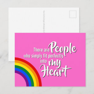 CARTÃO POSTAL BANDEIRA ARCO-ÍRIS - LISTRAS - LGBTQA+