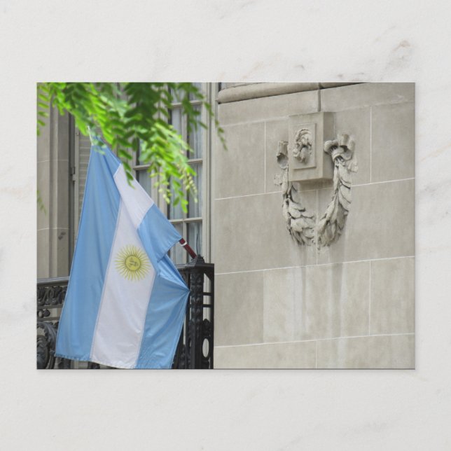 Cartão Postal bandeira argentina (Frente)