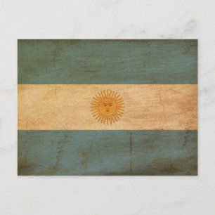 Cartão Postal Bandeira Argentina