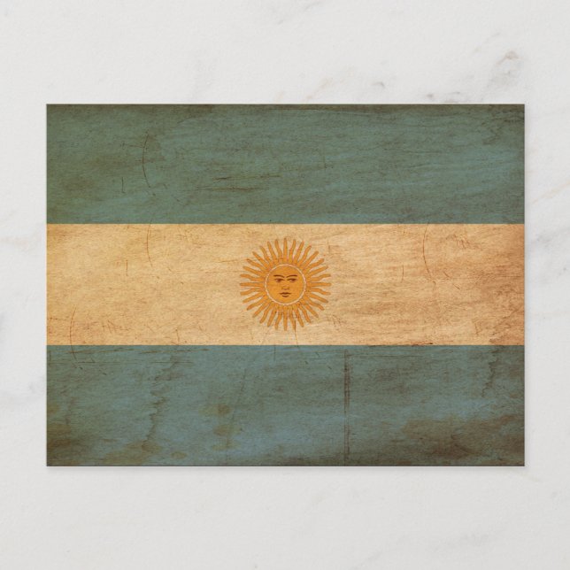 Cartão Postal Bandeira Argentina (Frente)
