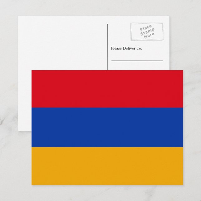 Cartão Postal Bandeira armênia, Bandeira da Armênia (Frente/Verso)