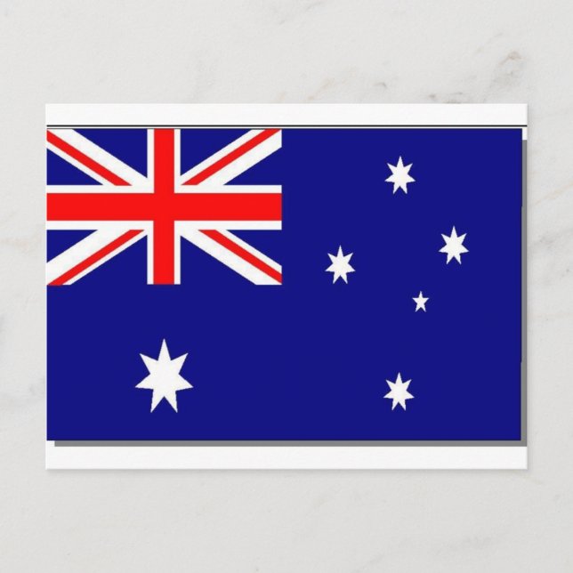 Cartão Postal Bandeira australiana (Frente)