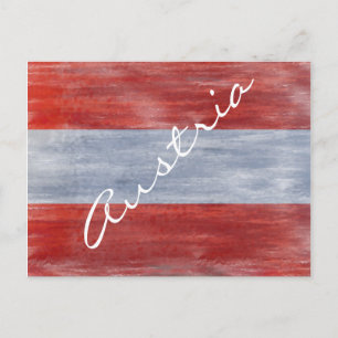 Cartão Postal Bandeira austríaca em perigo