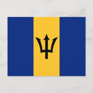 Cartão Postal Bandeira Barbadiana (Barbados) (Bajan)