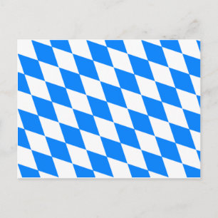 Cartão Postal Bandeira bávara - Bayerische Flagge