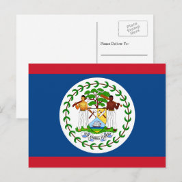 Cartão Postal Bandeira Belizena, Bandeira do Belize