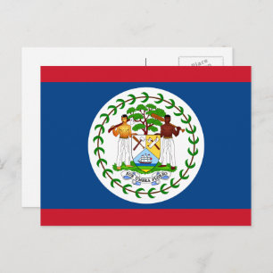 Cartão Postal Bandeira Belizena, Bandeira do Belize