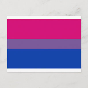 Cartão Postal Bandeira Bi Para Orgulho Bissexual