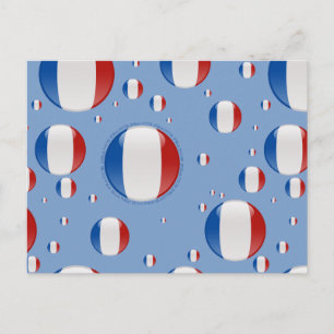 Cartão Postal Bandeira Bolha da França