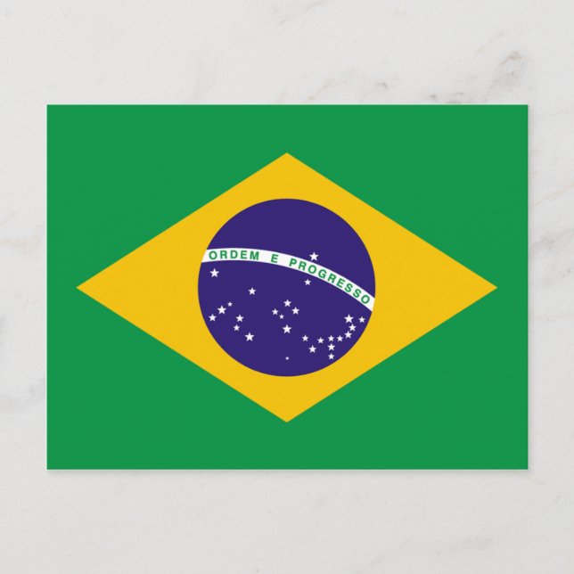 Cartão Postal Bandeira brasileira (Frente)