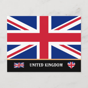 Cartão Postal Bandeira britânica & Viagens inglesas / Reino Unid