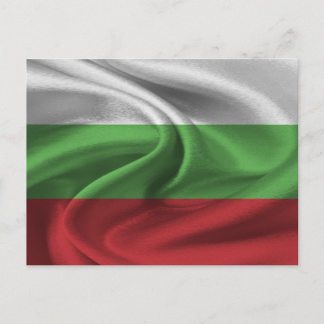 Cartão Postal Bandeira Bulgária (Frente)