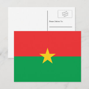 Cartão Postal Bandeira Burquinense, Bandeira de Burquina Fasso