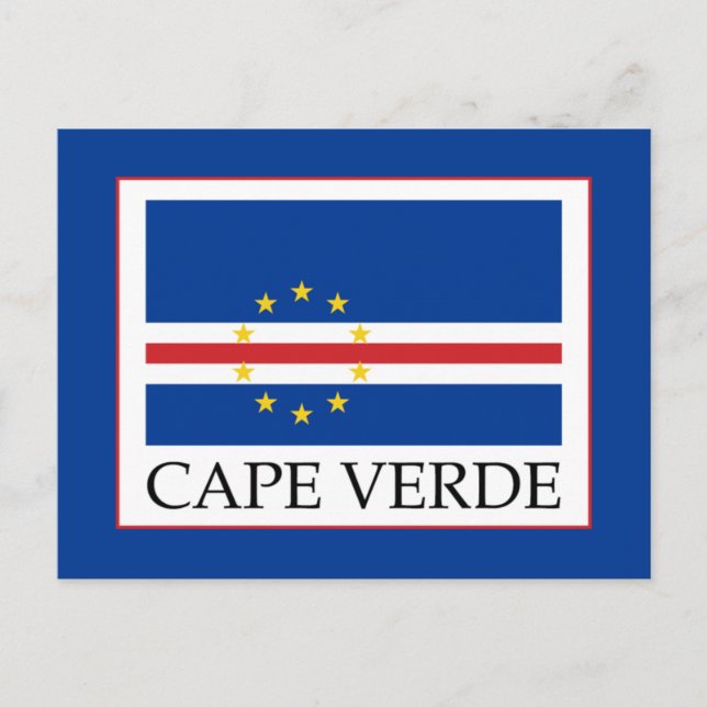 Cartão Postal Bandeira Cabo Verde (Frente)