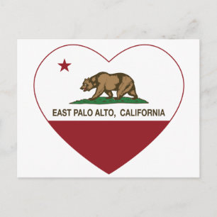 Cartão Postal bandeira califórnia leste palo alto coração