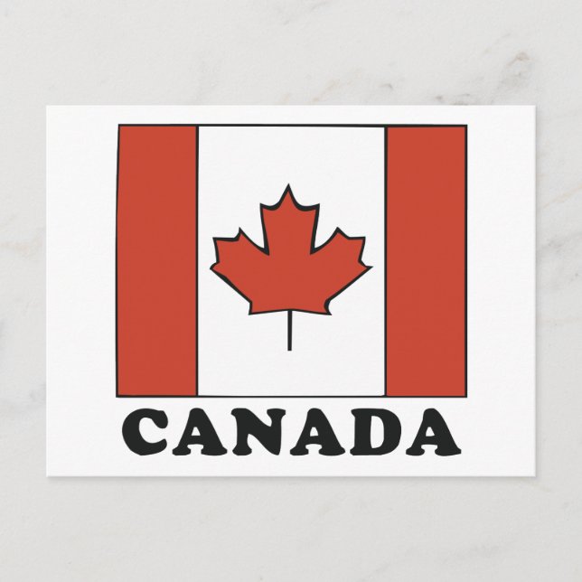 Cartão Postal Bandeira canadense (Frente)