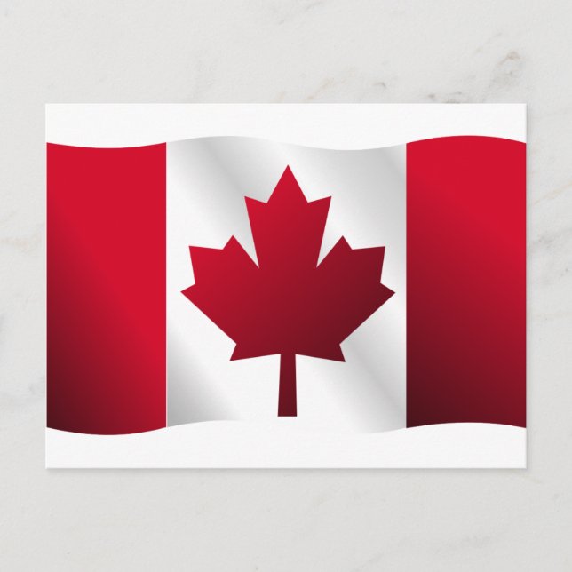 Cartão Postal Bandeira canadense (Frente)