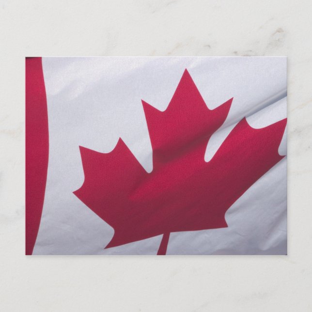 Cartão Postal Bandeira Canadense. (Frente)
