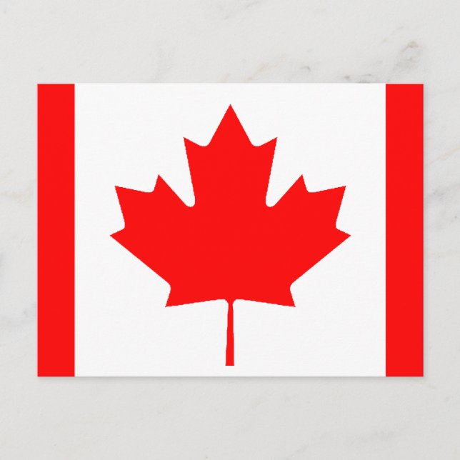 Cartão Postal Bandeira canadense (Frente)