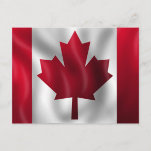 Cartão Postal Bandeira canadense