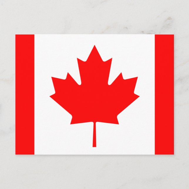 Cartão Postal Bandeira canadense (Frente)