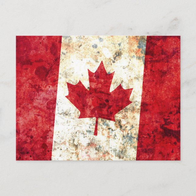 Cartão Postal Bandeira canadense (Frente)