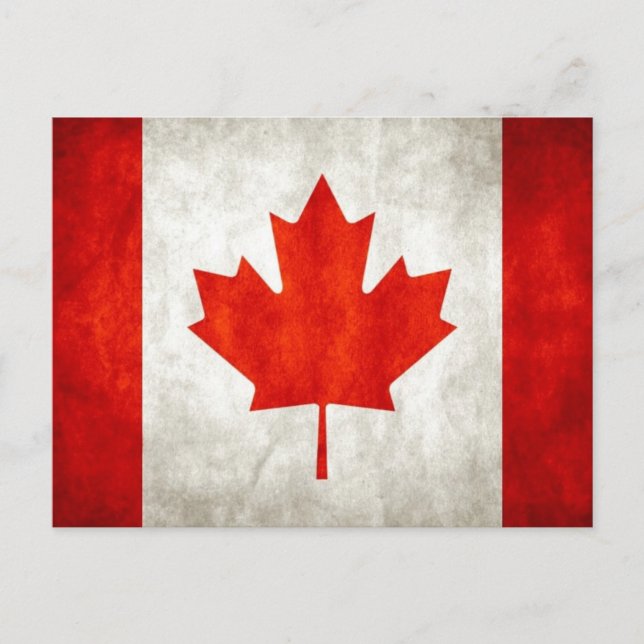 Cartão Postal Bandeira canadense (Frente)