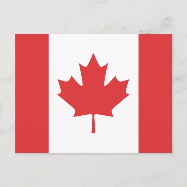 Cartão Postal Bandeira canadense (Frente)