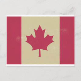Cartão Postal bandeira canadiana grunge
