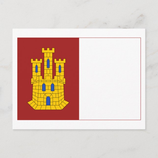 Cartão Postal Bandeira Castilla-La Mancha (Frente)