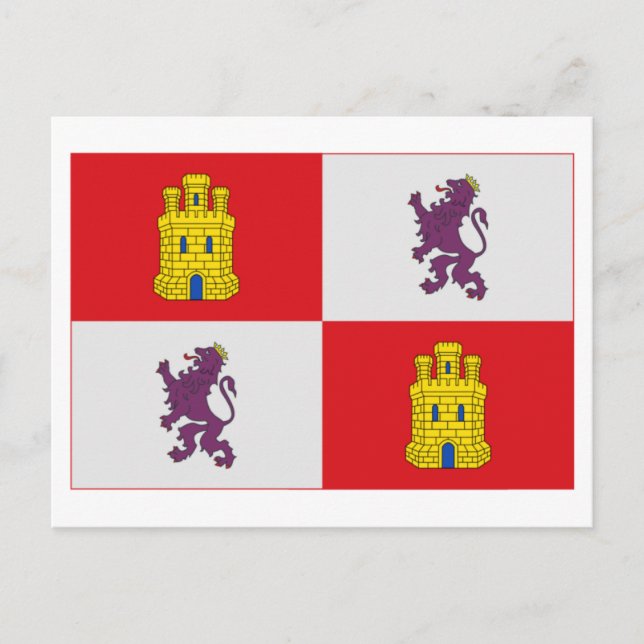 Cartão Postal Bandeira Castilla y León (Frente)