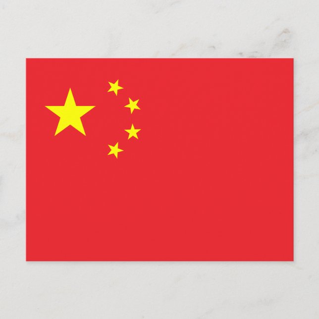 Cartão Postal Bandeira Chinesa (Frente)